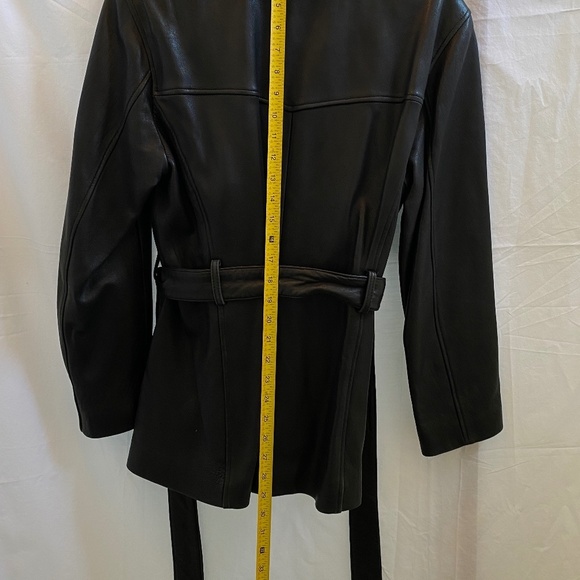 Women's Vintage 100% Lamb Leather Coat | Adler Collection | Black | Size: Small - Picture 7 of 10